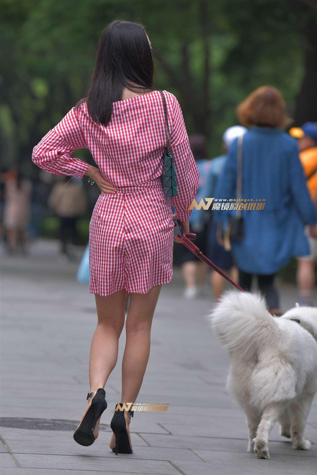 图片[2]-【红石赛帖】路边遛狗的长腿美女2-街拍流行馆