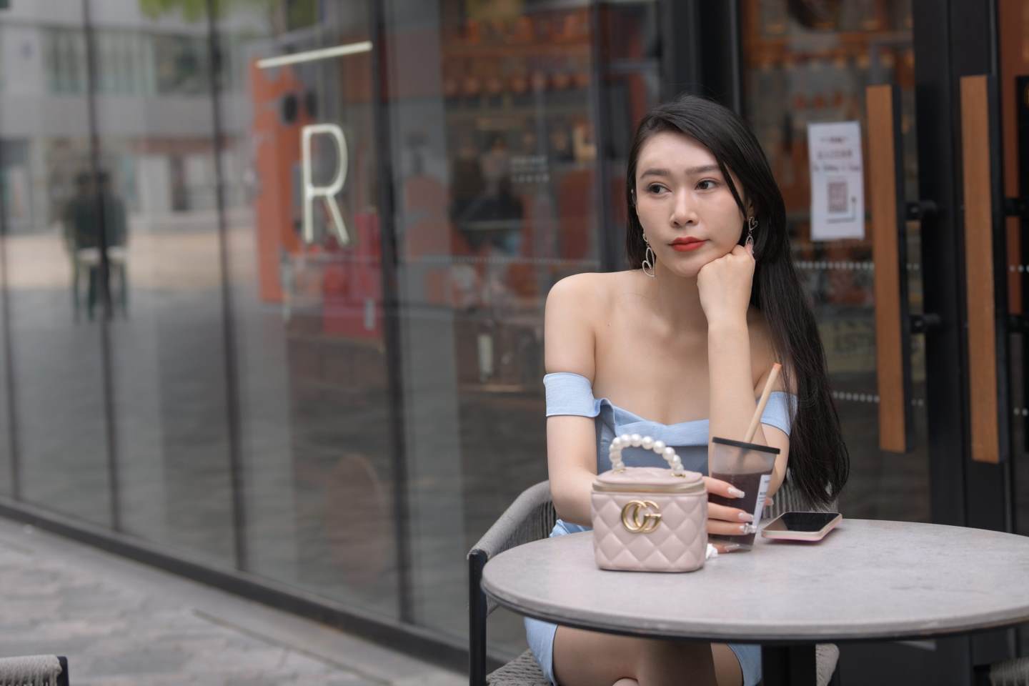 图片[4]-蓝裙美女-流行馆